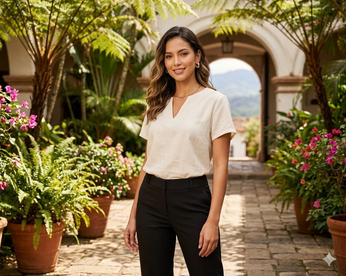 Pantalon ANNE KLEIN Negro