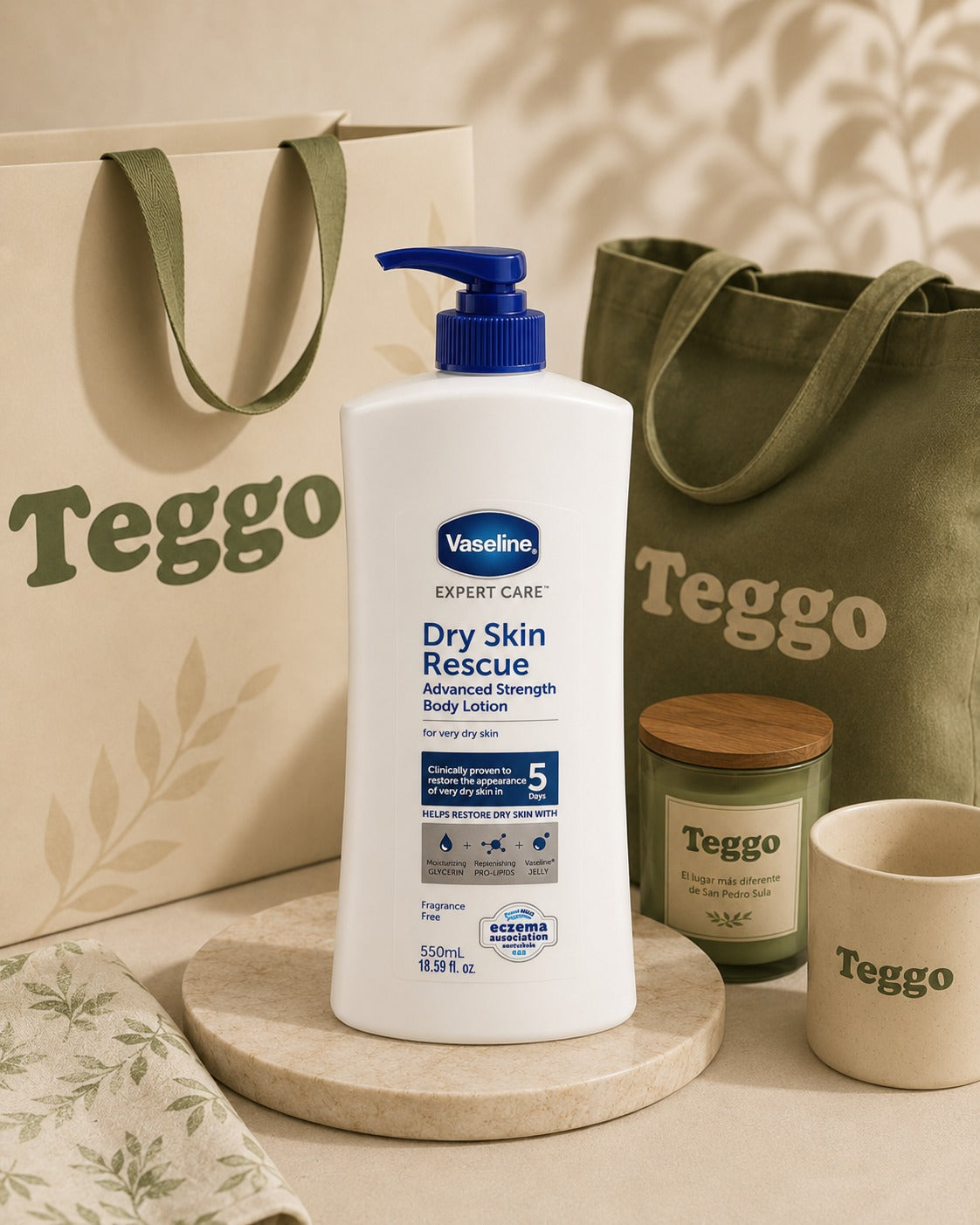 Loción Corporal Vaseline Expert Care Dry Skin Rescue – 550 ml