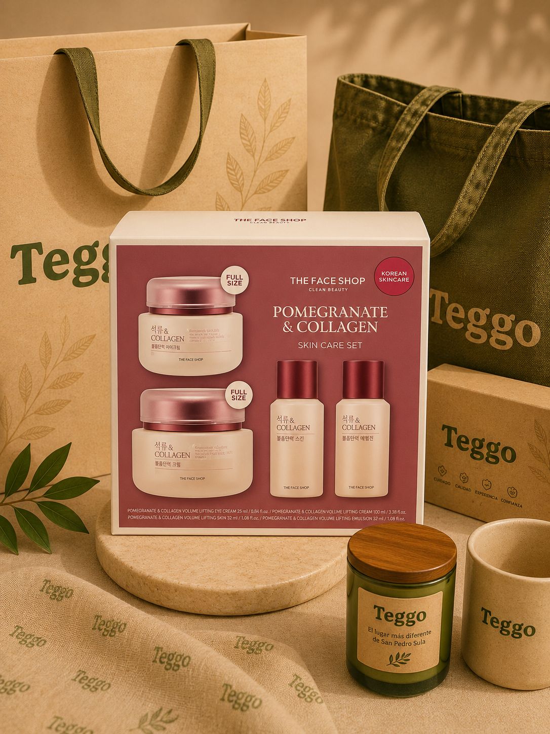 Set Facial THE FACE SHOP Granada y Colágeno – 4 piezas